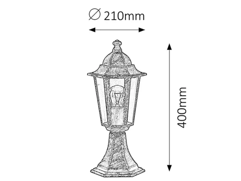Záhradné svietidlo Rabalux 8236 1x60W E27 230V IP43